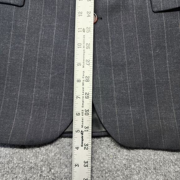 Vintage Chaps Ralph Lauren 100% WOOL Pinstripe Suit Jacket Blazer Men's Size 40R - Picture 6 of 10